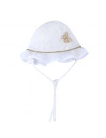 Chicco -  Cappello bianco con farfalla oro applicata 16188 Chicco - 1