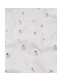 Bamboom - Mussole neonato Medium multi-uso 70x70cm 3 pz. Penguins / Offwhite / Sand 2630098 Bamboom - 4