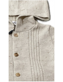 Bamboom - Completo 2 pezzi Sabbia: Cardigan con cappuccio + Pantaloncino (660-664) Bamboom - 4