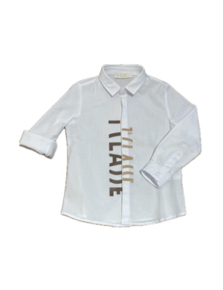 Alviero Martini - Camicia bianca con stampa logo c0965 1Classe - 1