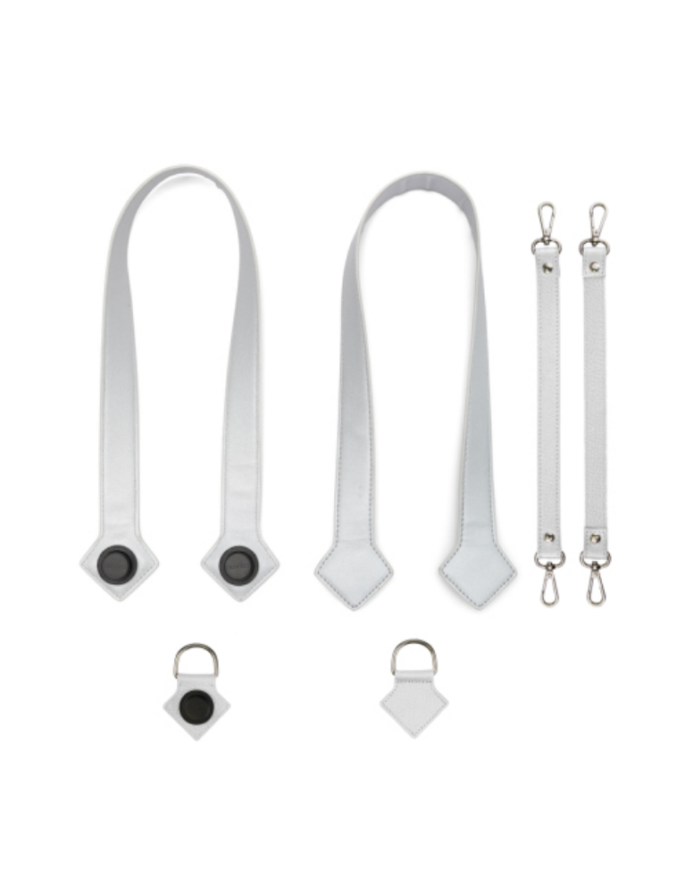 MAY MIA 8803 Set  Manici + Ganci  in ecopelle Argento MY MIA - 1